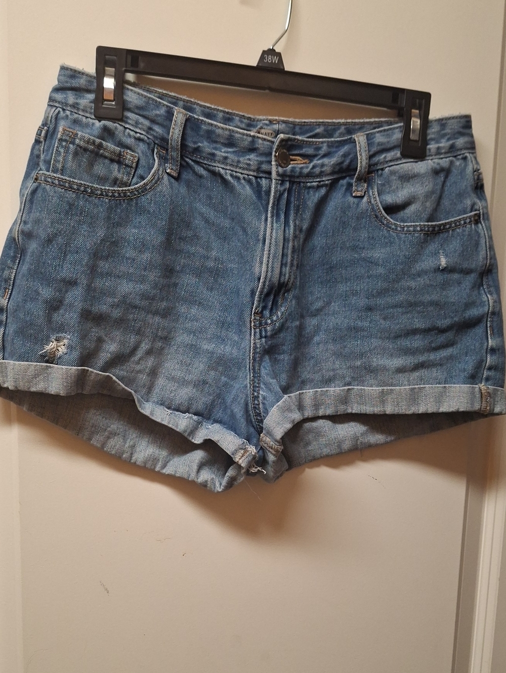 Denim Roll-Hem Women's Shorts - Blue